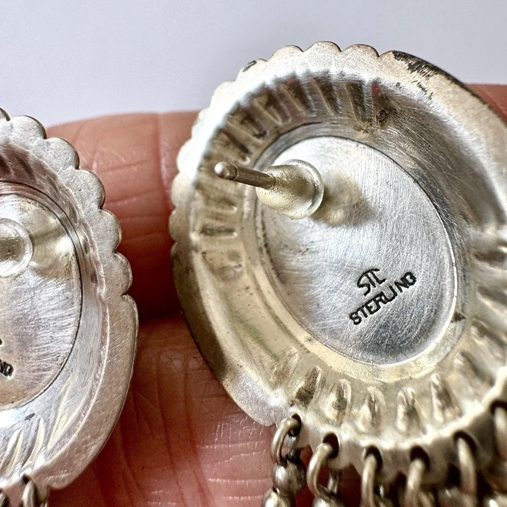 Handmade Sterling Silver Jewelry signed earrings